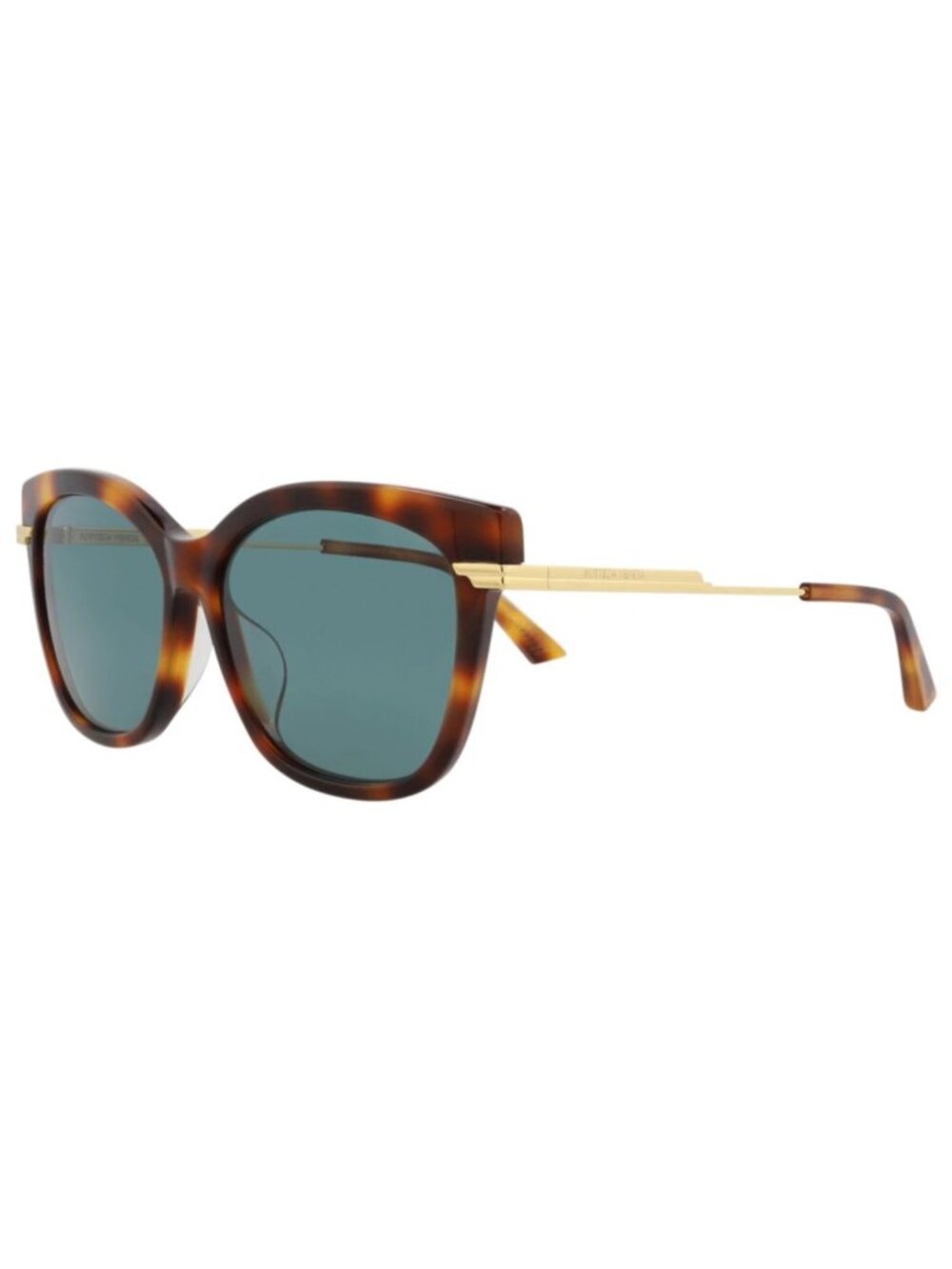 New Bottega Veneta Women's Sunglasses Cat Eye Recycled Acetate Frame Havana Gold